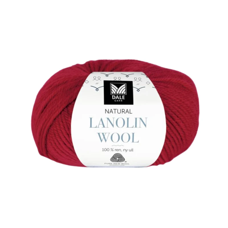 Dale Lanolin Wool 1417 Rubinrød