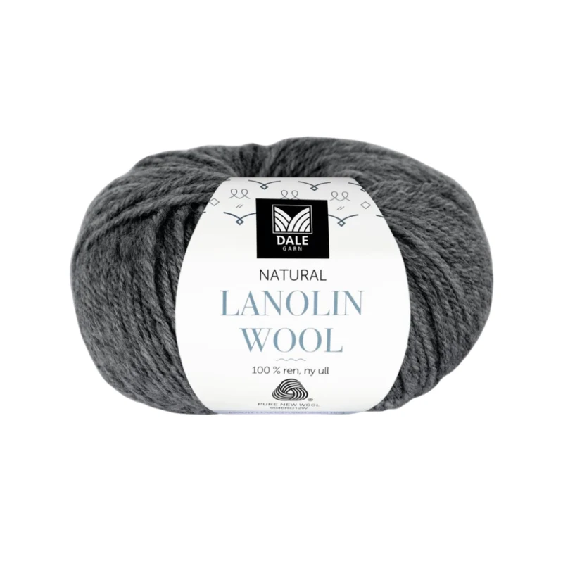 Dale Lanolin Wool 1419 Mørk grå meleret