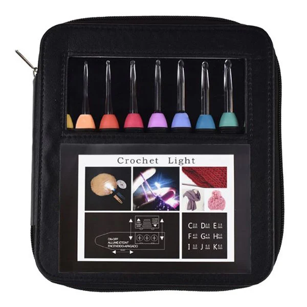 HobbyArts Crochet Light, Hæklenålesæt, 2.50-6.50 mm, Sort