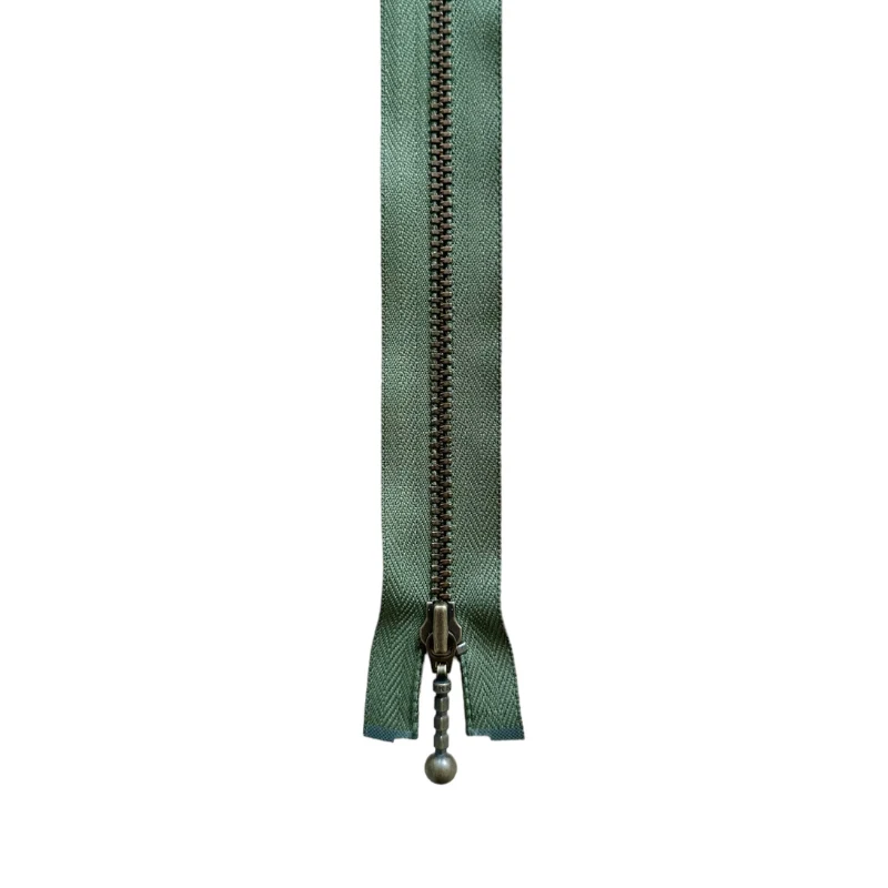 YKK Delbar Lynlås Antik Messing 4 mm 35 cm 566