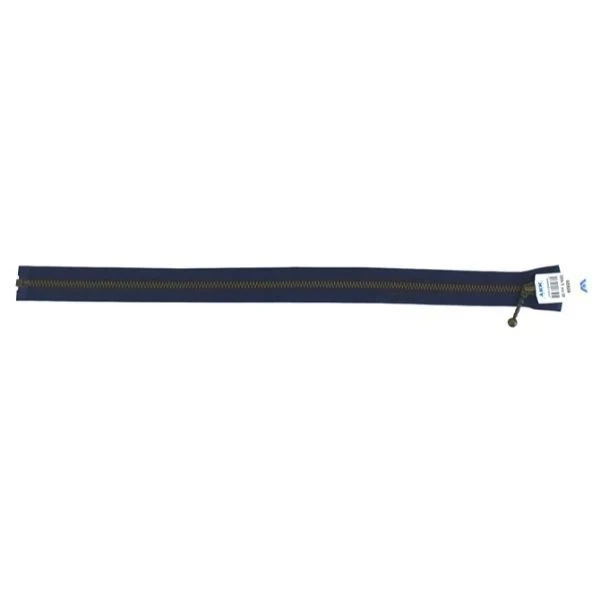 YKK Delbar Lynlås Antik Messing 4 mm 50 cm 560 Marineblå