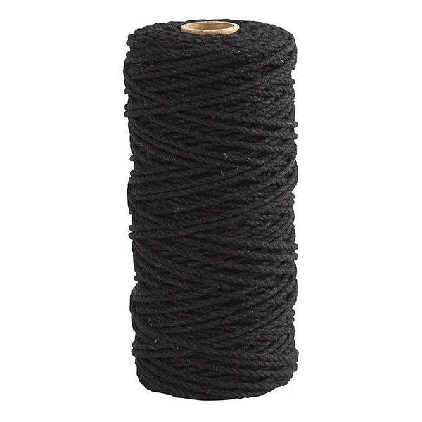 Knyttegarn 2mm 100m 50 Sort