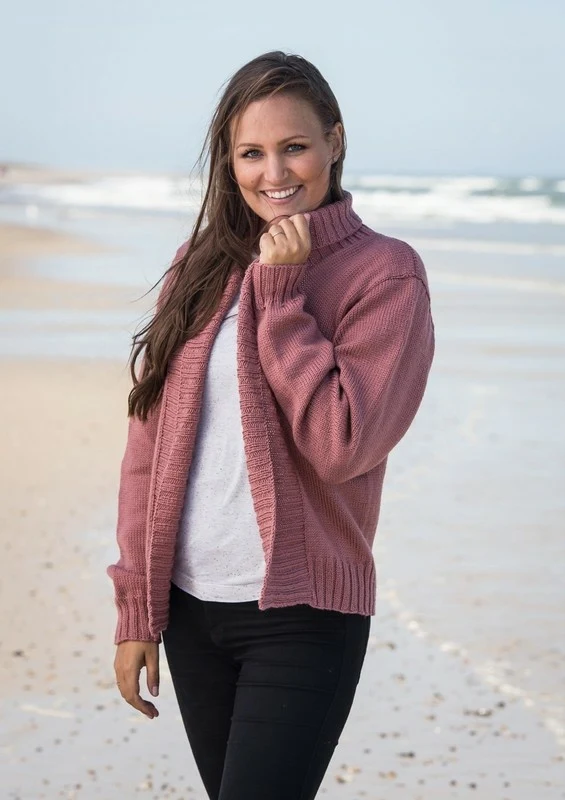 1656 Cardigan med Sjalskrave