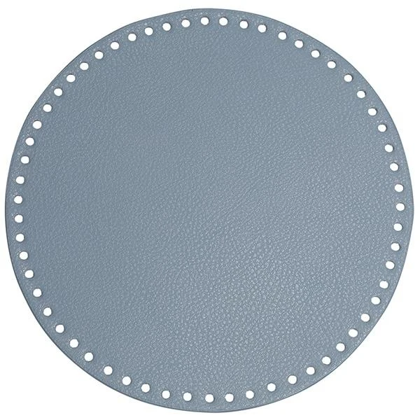 Go Handmade TaskeKurve Base, PU Læder, Rund, 25 cm 22378 Blå