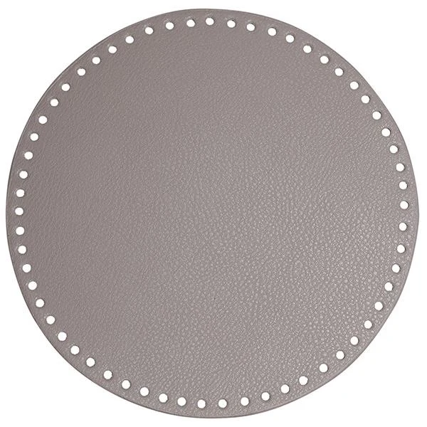 Go Handmade TaskeKurve Base, PU Læder, Rund, 25 cm 22380 Beige