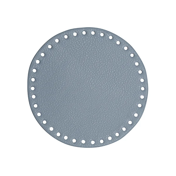 Go Handmade TaskeKurve Base, PU Læder, Rund, 17 cm 22392 Blå