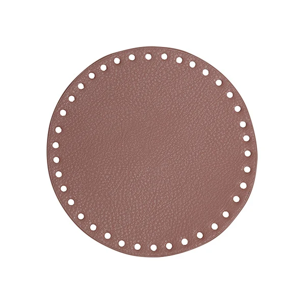 Go Handmade TaskeKurve Base, PU Læder, Rund, 17 cm 22395 Lavendel