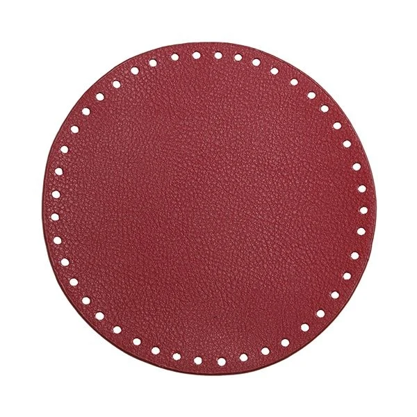 Go Handmade TaskeKurve Base, PU Læder, Rund, 20 cm 22390 Hindbær