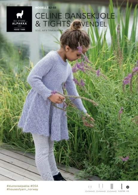 DSA62-03 Celine Dansekjole & Tights - Lavendel