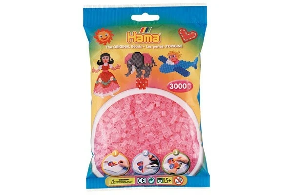 Hama Midi Perler, Transparent, 3000 stk 201-72 Pink