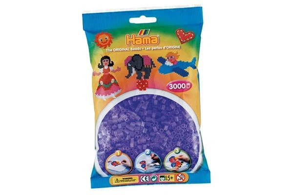 Hama Midi Perler, Transparent, 3000 stk 201-74 Lilla