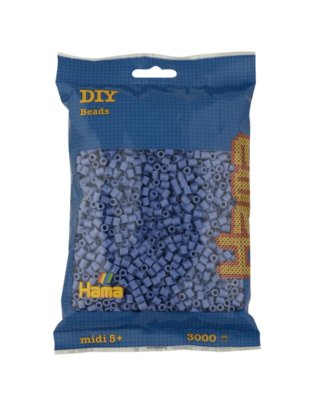 Hama Midi Perler, Ensfarvet, 3000 stk 201-107 Lavendel