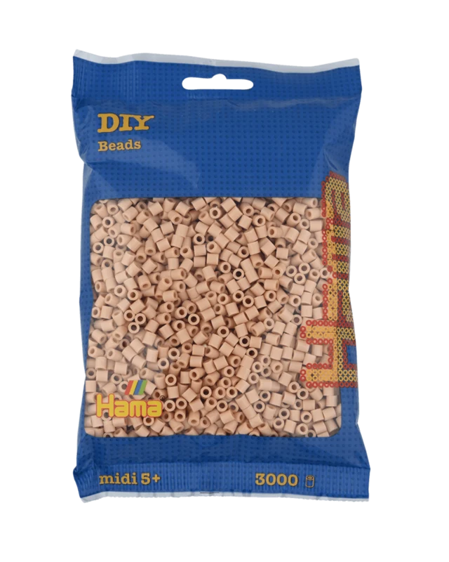 Hama Midi Perler, Ensfarvet, 3000 stk 201-27 Beige