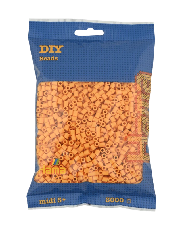 Hama Midi Perler, Ensfarvet, 3000 stk 201-60 Peter Plys gul