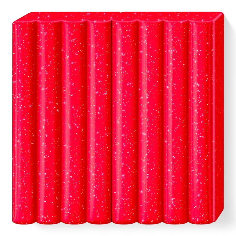 STAEDTLER FIMO Kids Ler 42g 212 Rød glitter