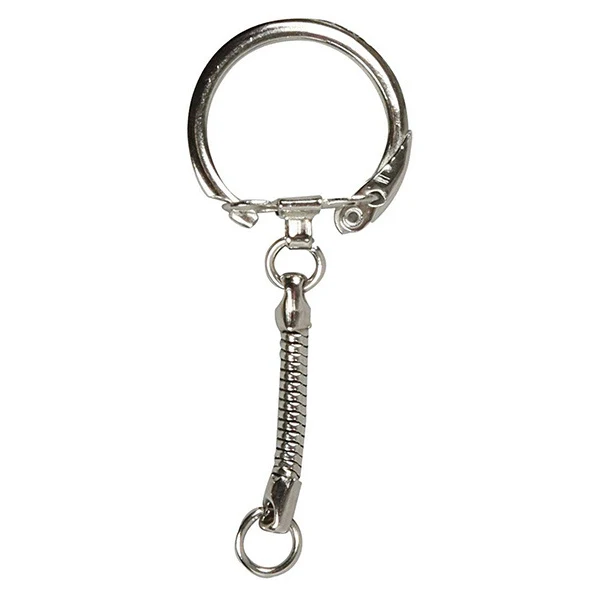 Nøgleringe med kæde, 25 stk