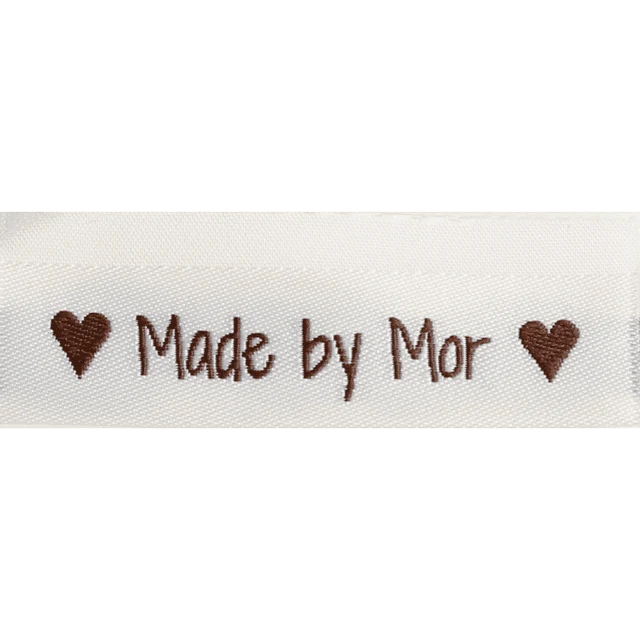 Go Handmade Vævet Label, Dobbeltsidet, 50 x 11,5 mm, 10 stk- Made By Mor