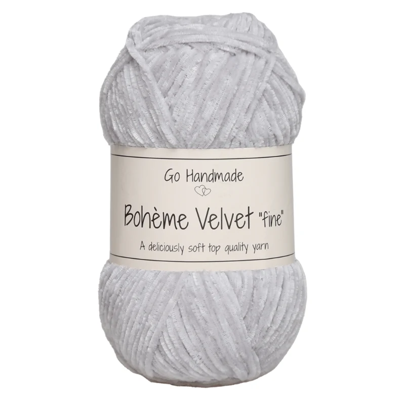 Go Handmade Bohème Velvet Fine 17601 Lys grå