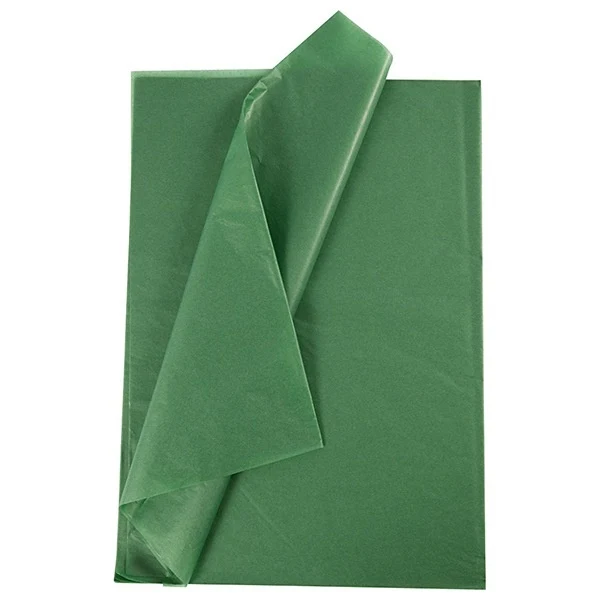 Silkepapir, 50 x 70 cm, 14 g, 25 ark Grøn