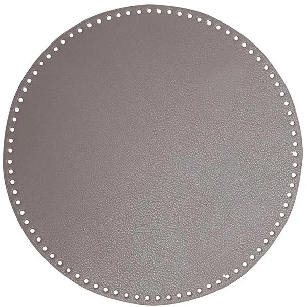 Go Handmade TaskeKurve Base, PU læder, Rund, 35 cm 22410 Beige