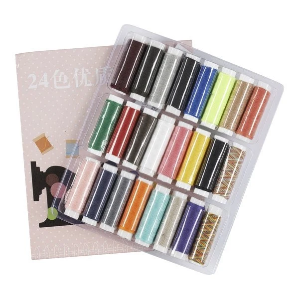 HobbyArts Sytrådssæt, 24 farver