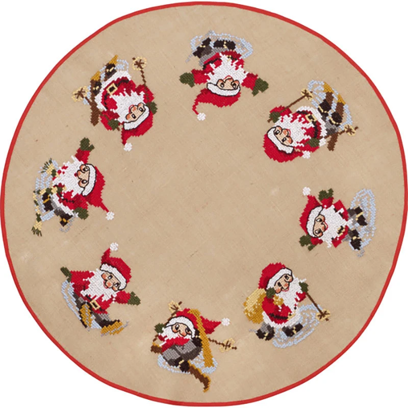 Juletræstæppe Broderikit Nisseløjer