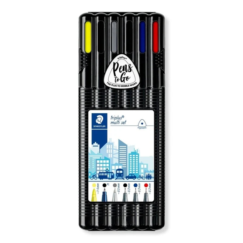STAEDTLER triplus Black Box Multisæt, 6 stk