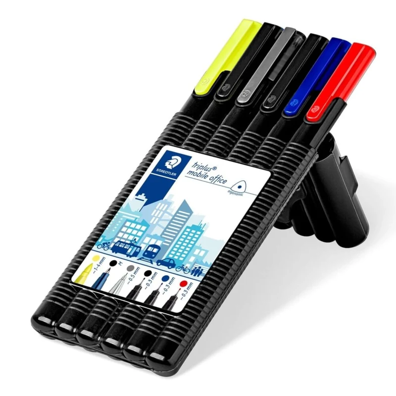 STAEDTLER triplus Black Box Multisæt, 6 stk