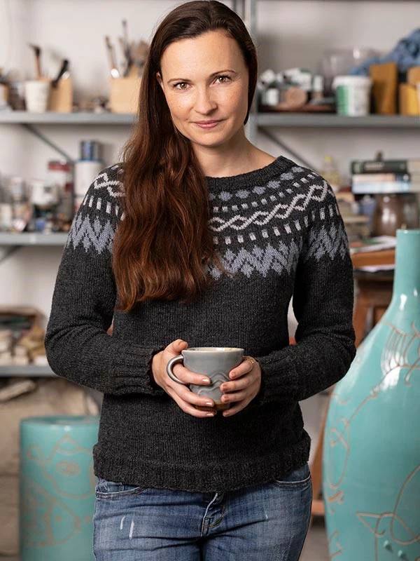 1507 Bluse med Rundt Bærestykke