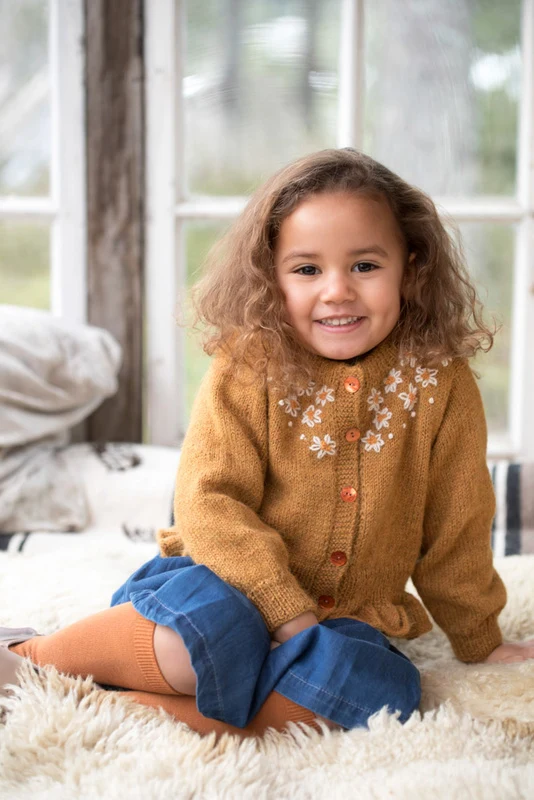 407-15 Small Flower Jakke Gul