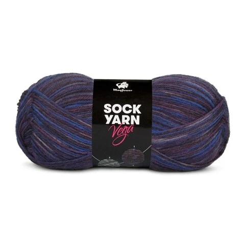Mayflower Sock Yarn Universe Vega 01 Kobolt/Lilla/Aubergine