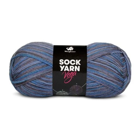 Mayflower Sock Yarn Universe Vega 04 Kornblomst/Skifer/Jeans