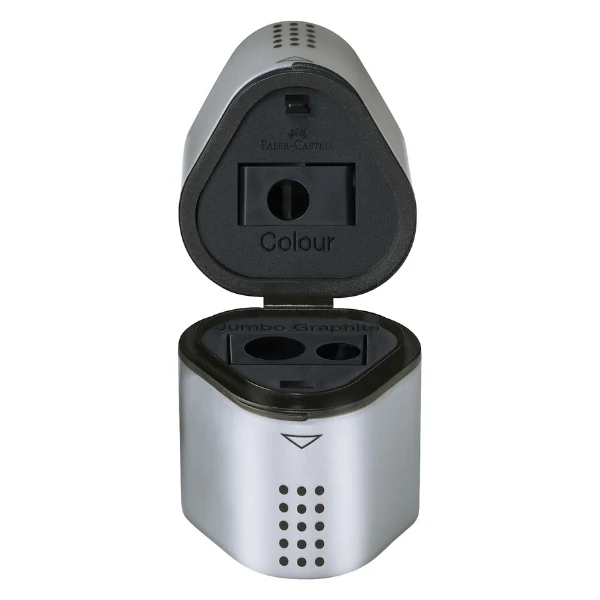 Faber-Castell Blyantspidser Grip Trio 2001 Sølv