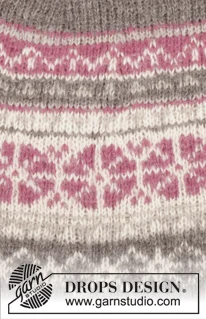 164-6 Sweet Winter Poncho by DROPS Design