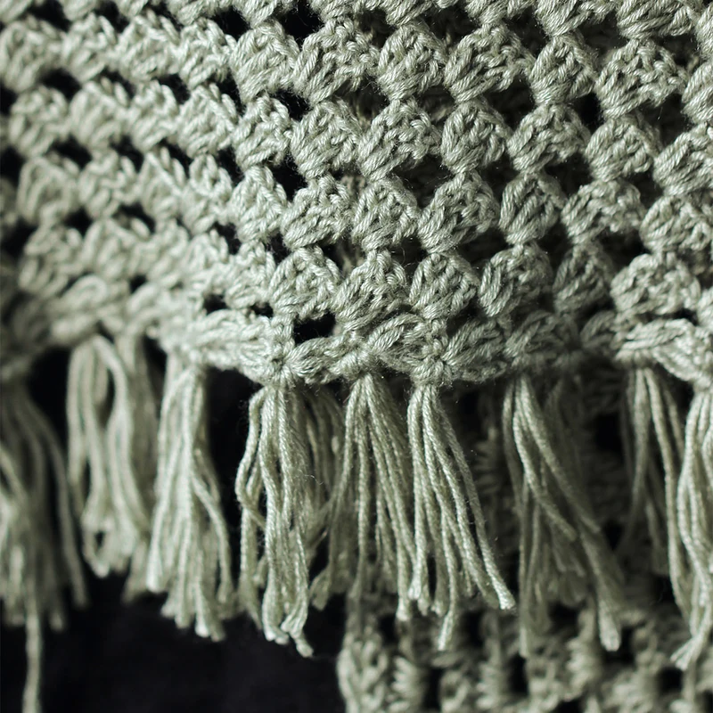 Go Handmade Granny Tencel Bamboo Sjal med Frynser