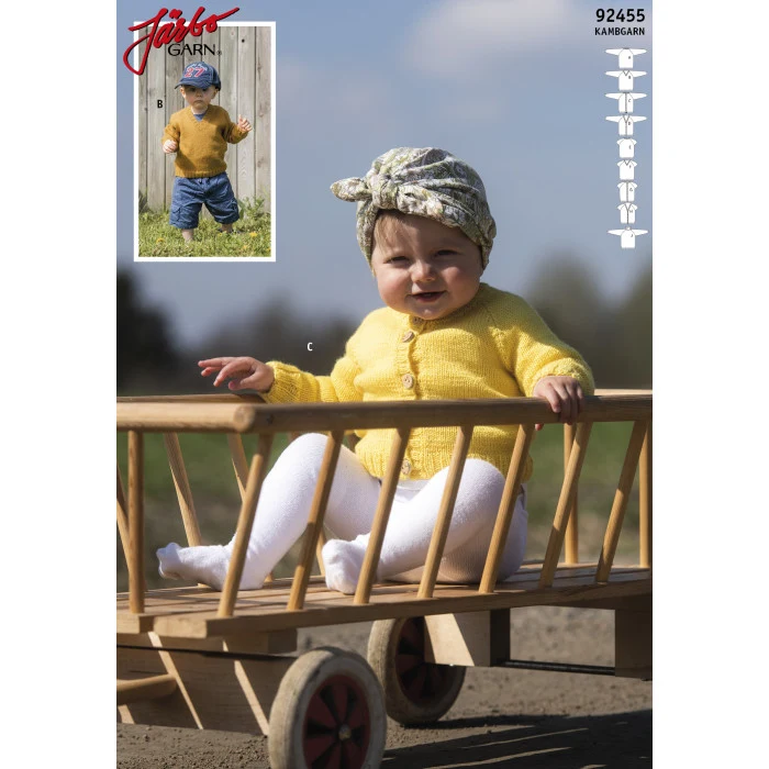 92455 Basisbluser med Raglan i Kambgarn til Børn