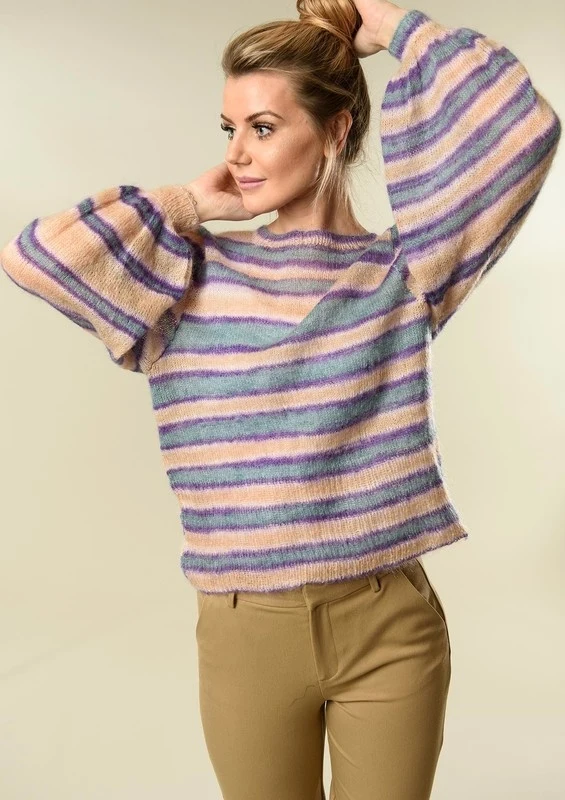 1824 Bluse med lange pufærmer