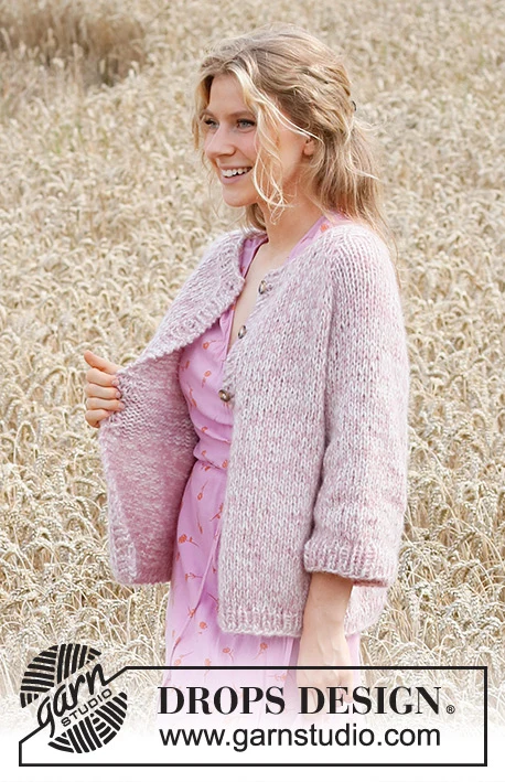 220-12 Cosy Rosy Cardigan by DROPS Design