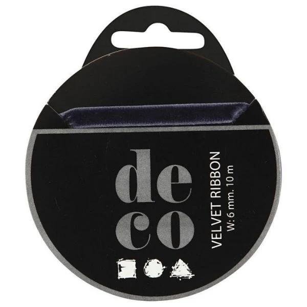 Velourbånd 10 m Blå