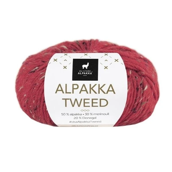 Du Store Alpakka Tweed 120 Rød