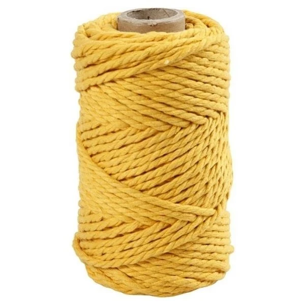 Macramé-reb 4 mm Gul