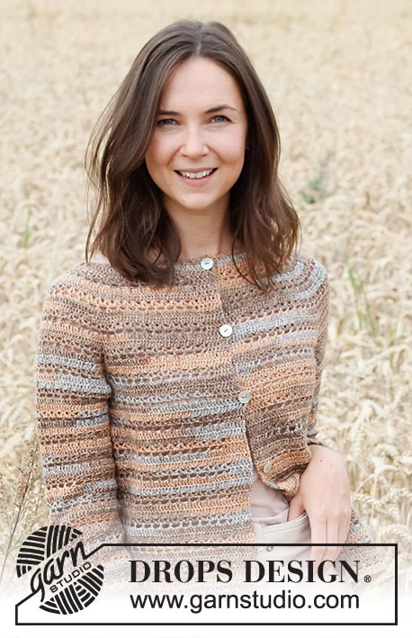 220-19 Rocky Trails Cardigan by DROPS Design