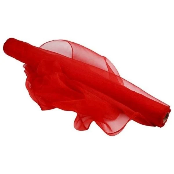 Nylon Organza stof, 10 m Rød