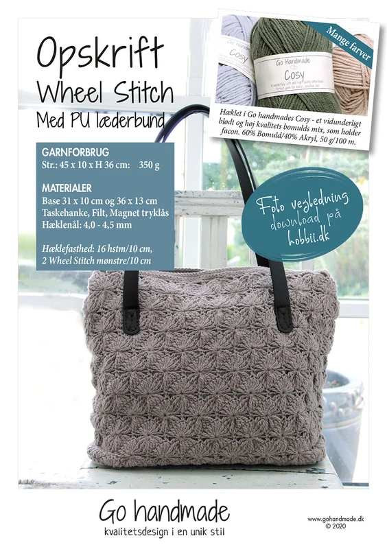 Wheel Stitch med PU læderbund - DK