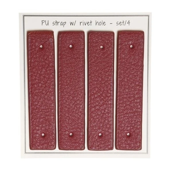 Go Handmade Remme til nitter, 8,5 x 1,8 cm, 4 stk Hindbær