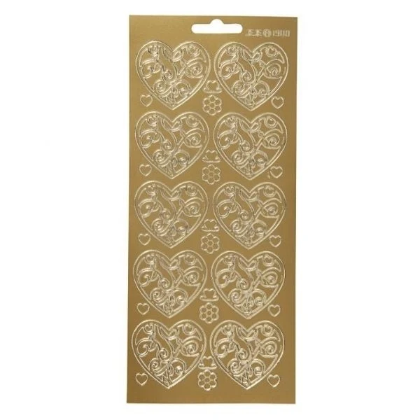 Stickers, Julehjerter, 1 ark