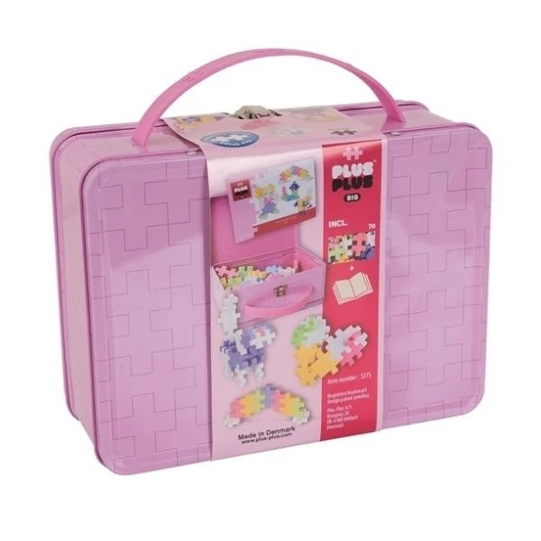 Plus-Plus STOR i Metal Kuffert, Pastel Mix, 70 Stk.