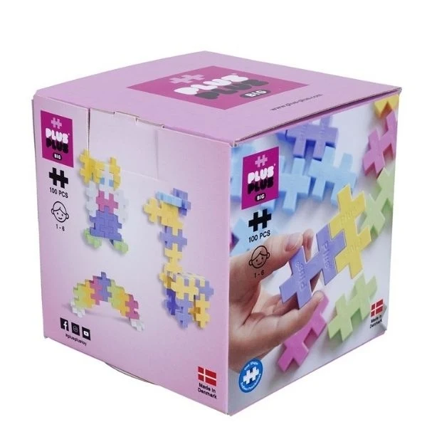 Plus-Plus STOR Pastel Mix, 100 stk.