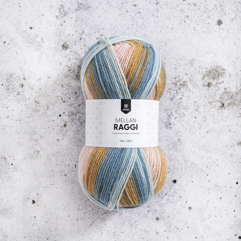 Järbo Mellanraggi 100g 28423 Gradient Pastel Rainbow