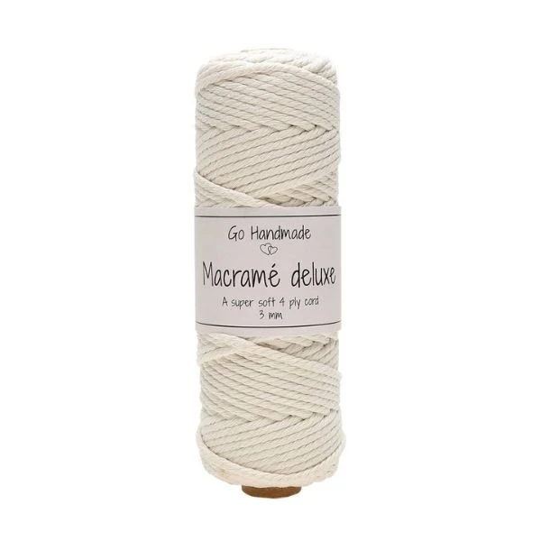 Macramé Garn Deluxe 50 m, 3 mm